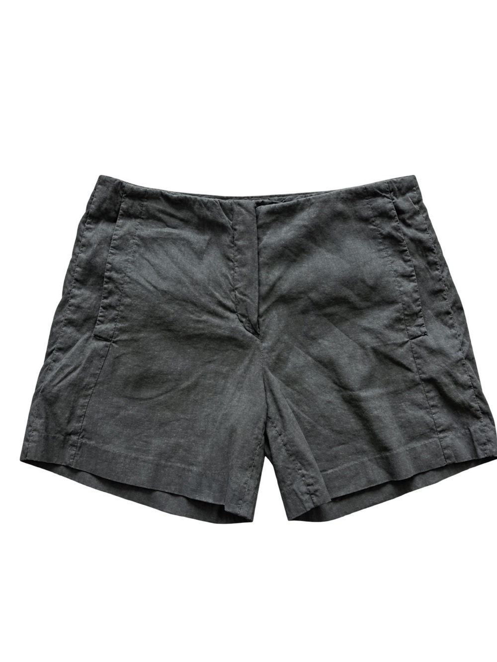 Theory Olive Mid Rise Tailored Shorts Approx Size M 15” Waist
